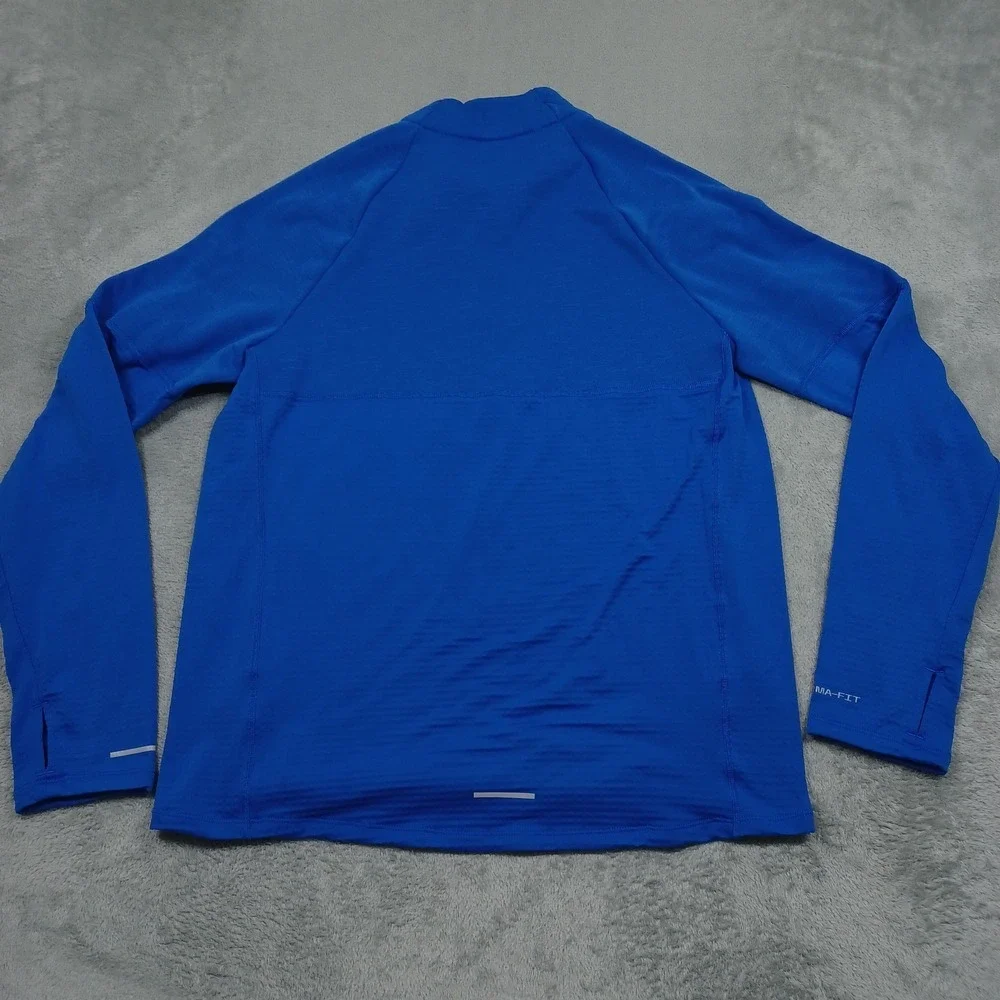 Nike Sweater Mens Large Blue 1/4 Zip Therma Fit Lightweight Activewear Casual‎